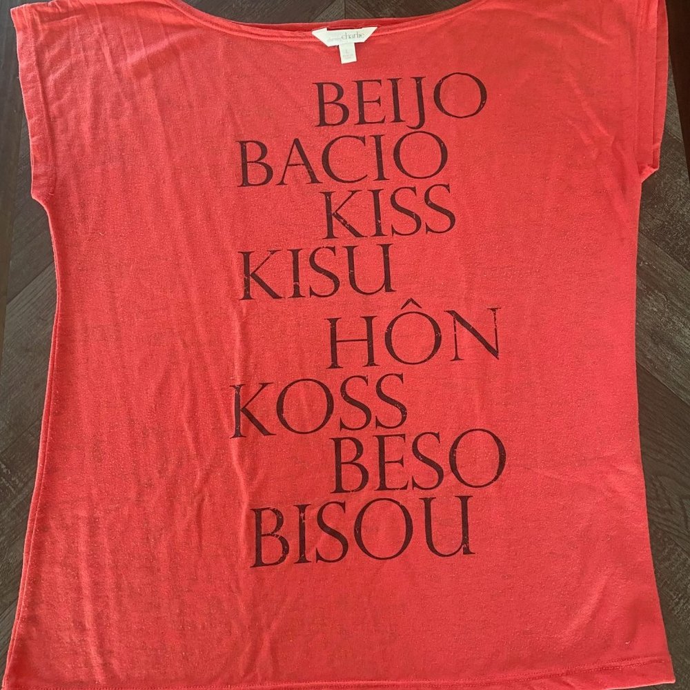 Charming Charlies Kiss Love and Dream women's shirts - 3 shirts all Large